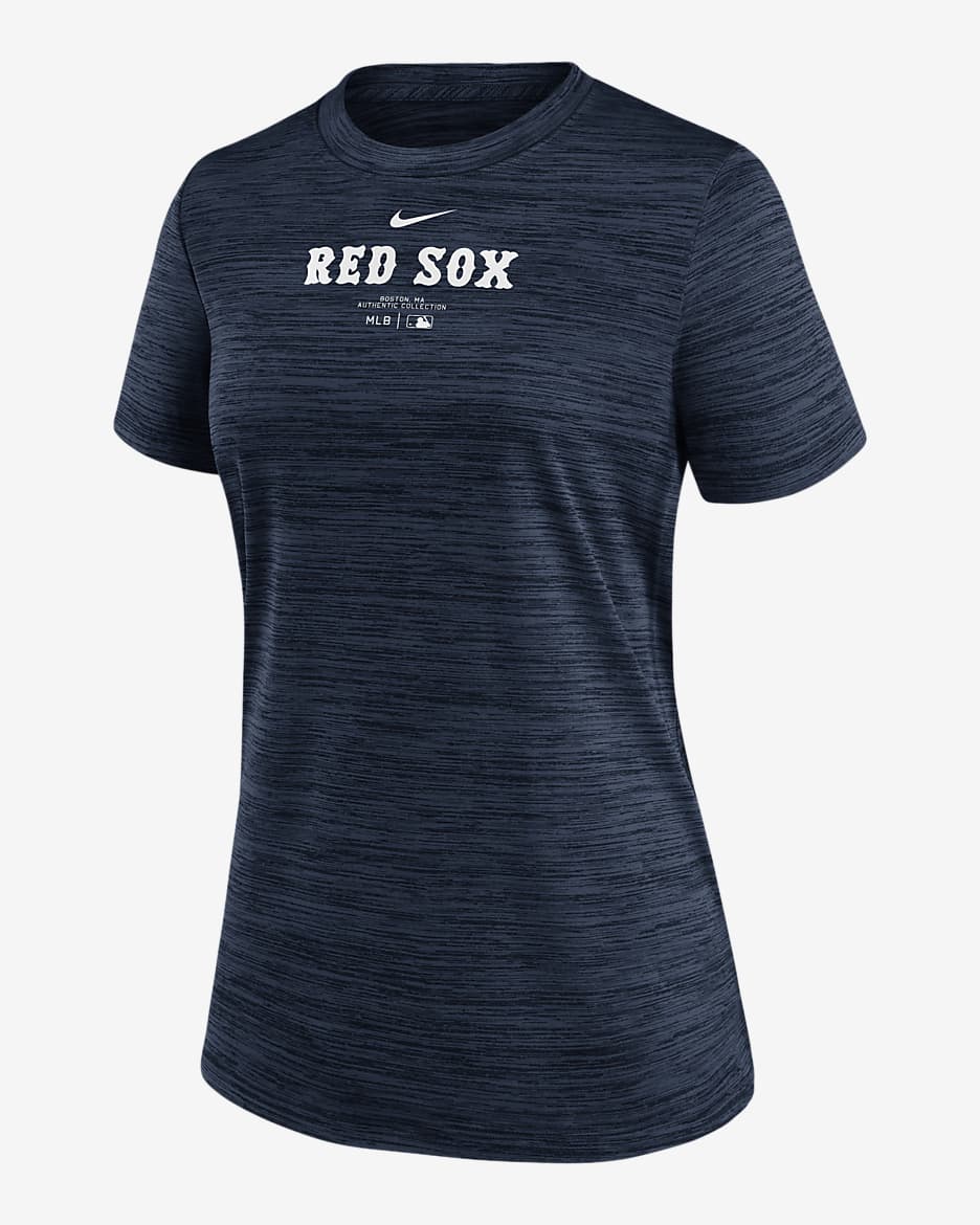 Boston Red Sox Authentic Collection Practice Velocity Women s Nike Dri Fit MLB T Shirt